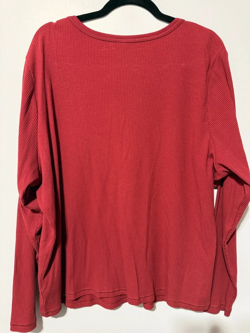 OLD NAVY | Women's Ribbed 1/4 Button Waffle size 3X - Picture 2 of 5